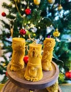 3lü balmumu silindir mum siti